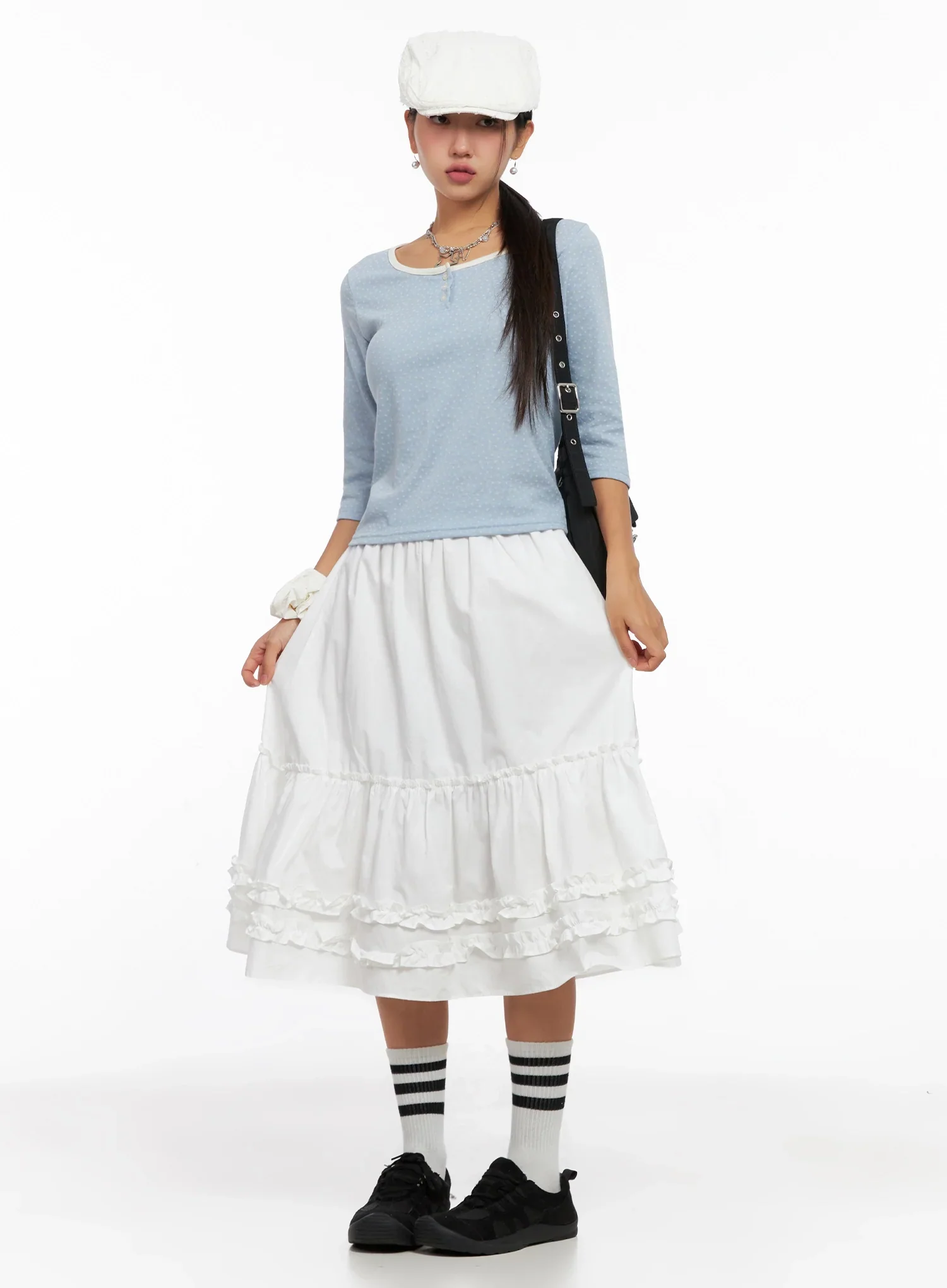 3/4 Sleeve Round Neck Tee IG527 - Image 2