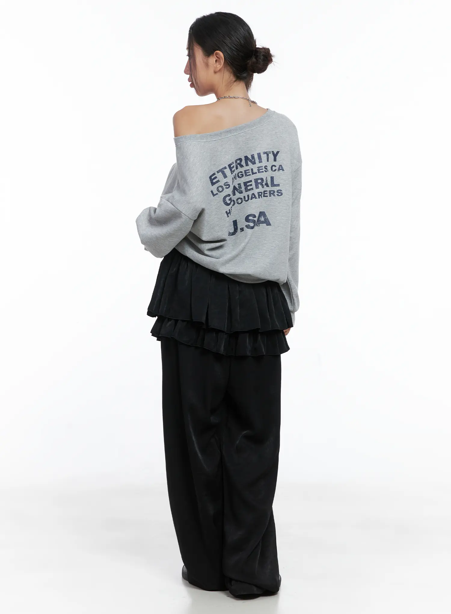98 Graphic Off-Shoulder Sweatshirt CS502 - Image 8