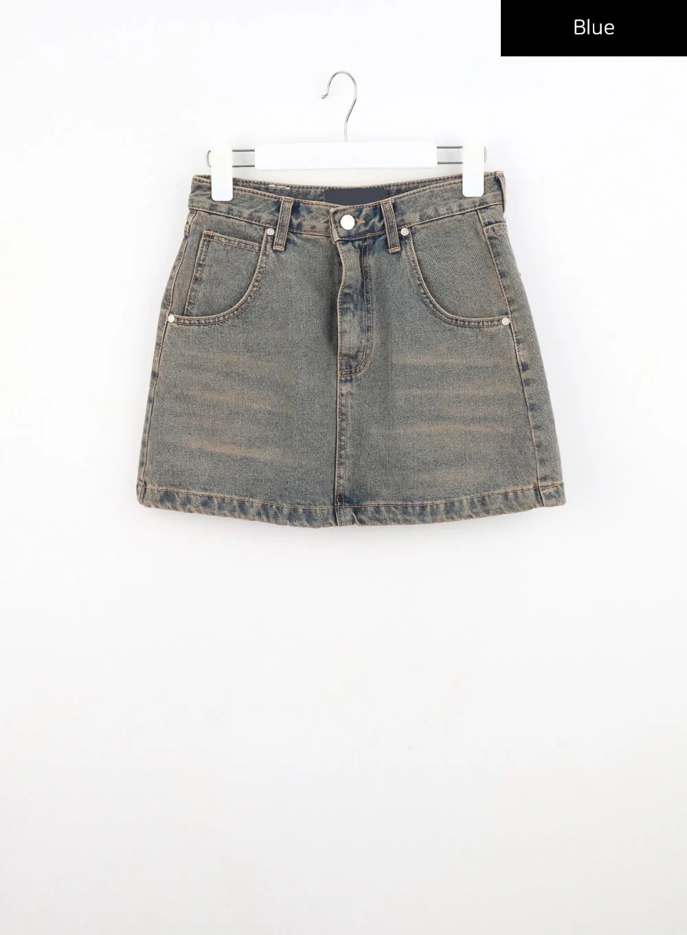 A-Line Denim Mini Skirt CU321 - Image 14