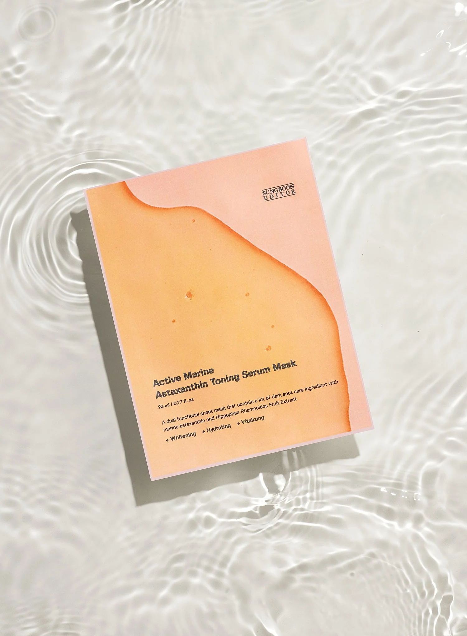 Active Marine Astaxanthin Toning Serum Mask (23ml, 1ea) - Image 3