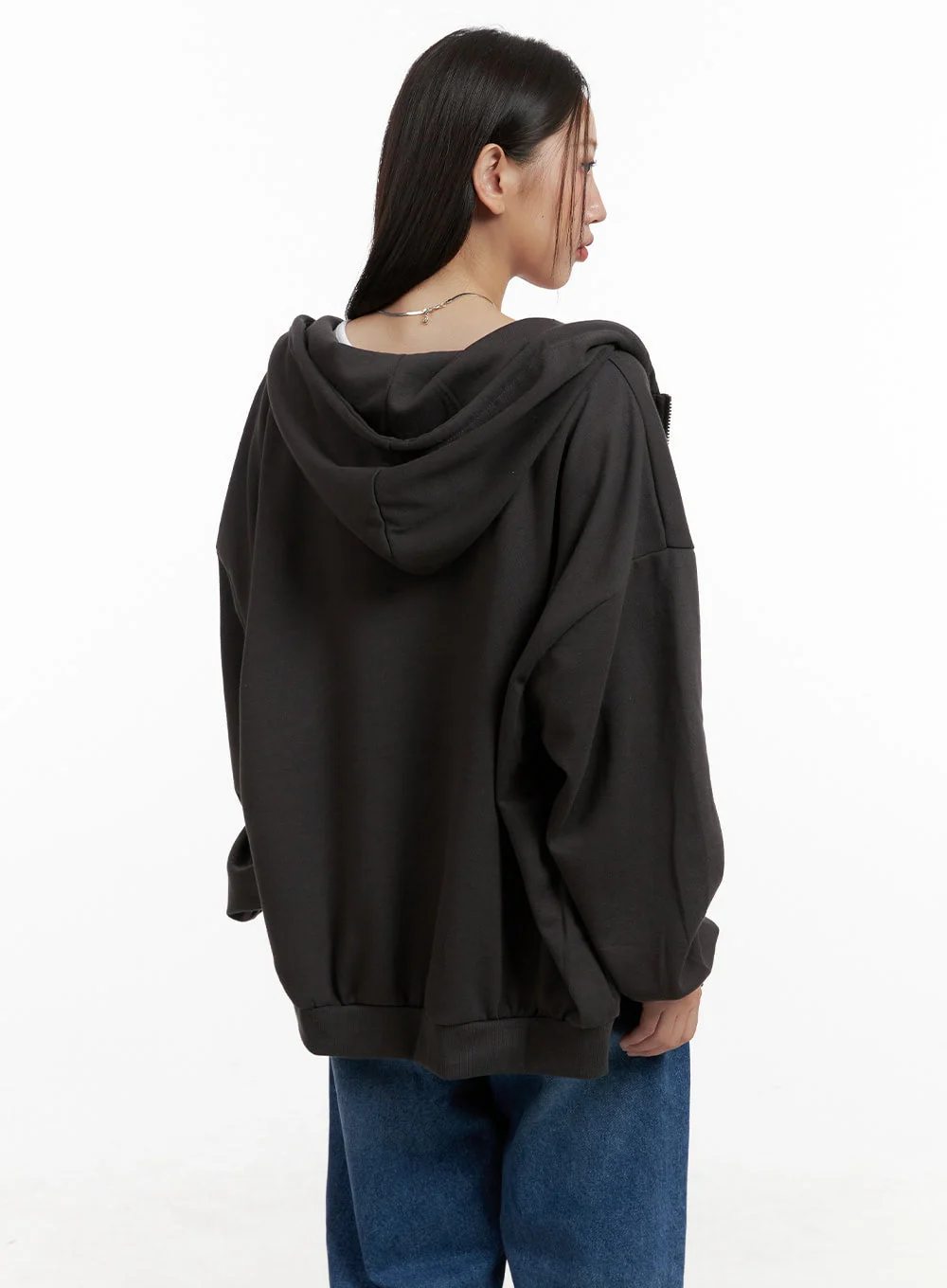Acubi Oversized Two-Way Zip-Up Sweatshirt CL431 - Image 6