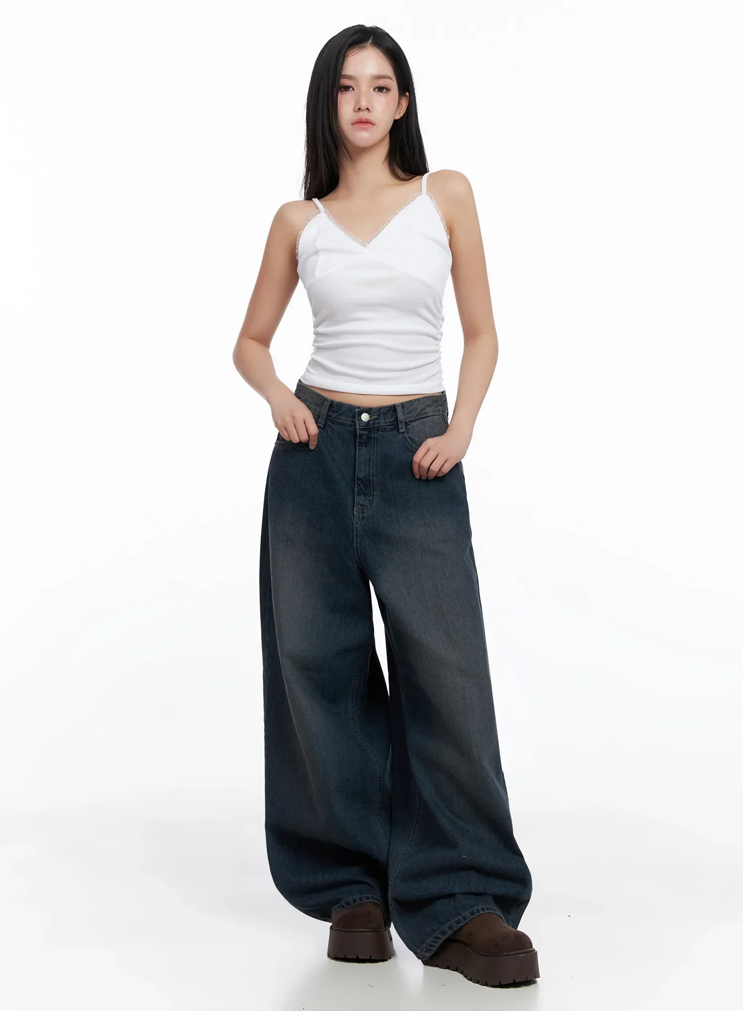 Adelyn Washed Baggy Jeans IS525 - Image 10