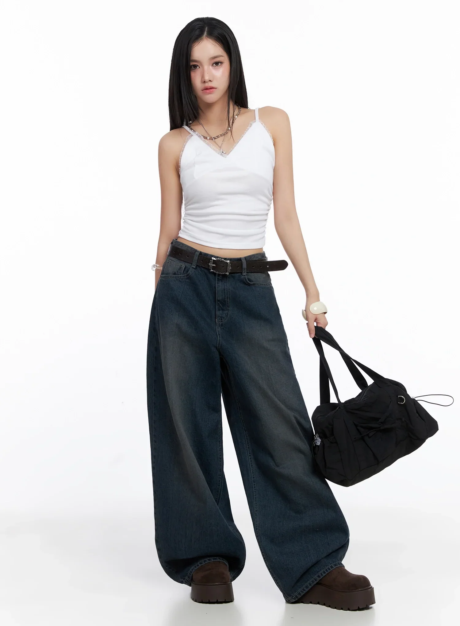 Adelyn Washed Baggy Jeans IS525 - Image 15