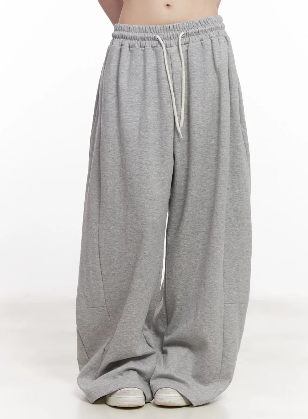 Adjustable Pintuck Wide-Leg Sweatpants CY521