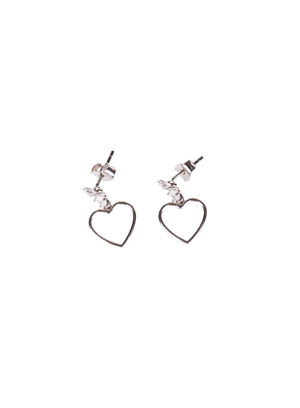 Adorable Heart Ribbon Earrings IF527 - Image 4