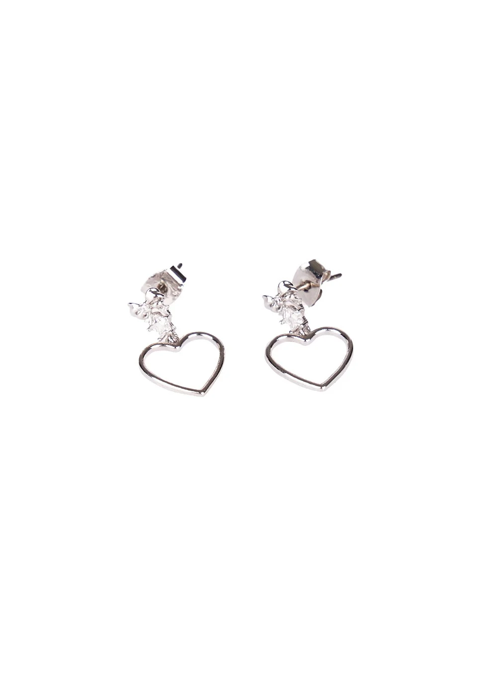Adorable Heart Ribbon Earrings IF527 - Image 5