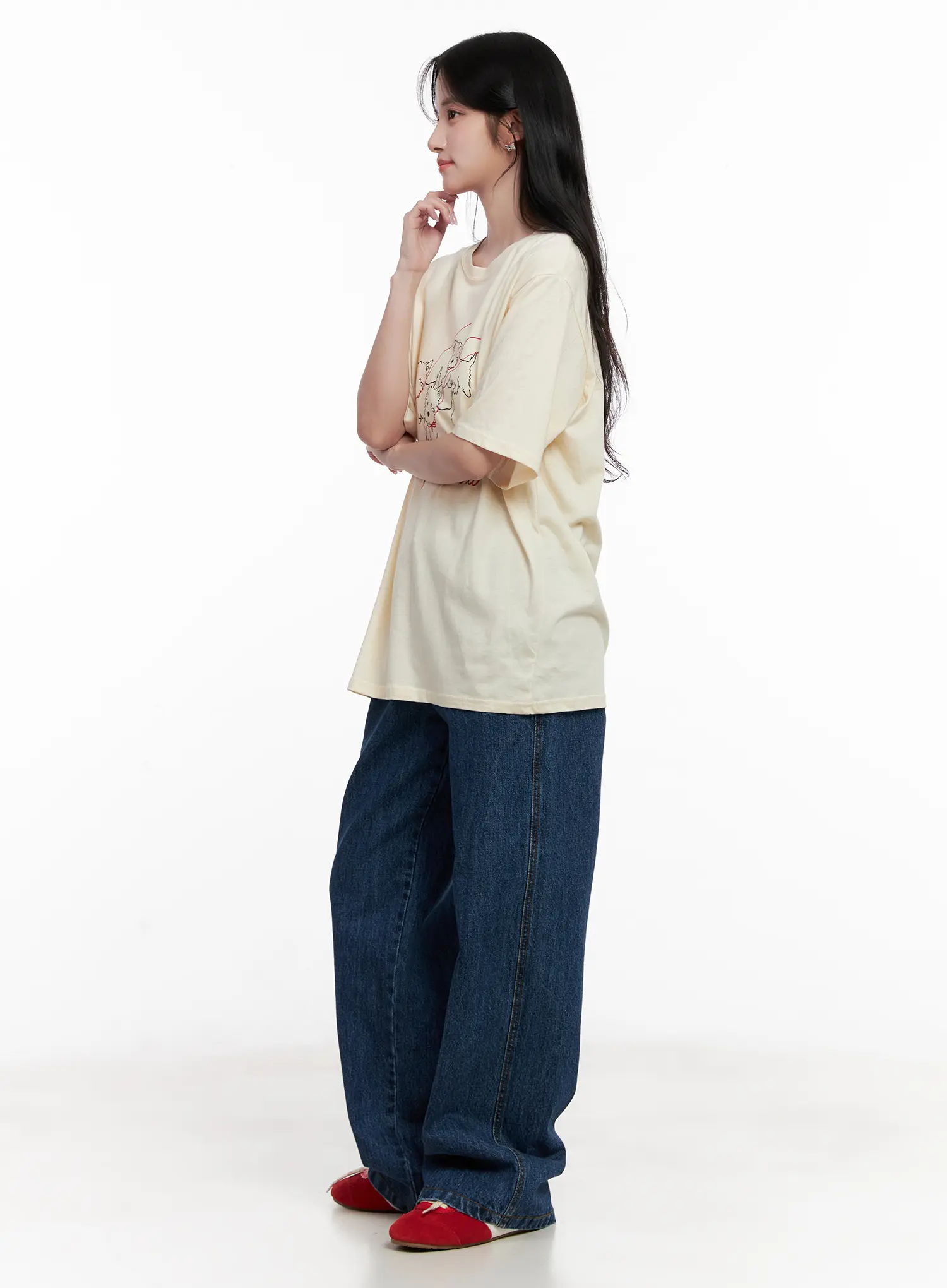Ahyeon Classic Relaxed-Fit Denim Jeans CL515 - Image 3