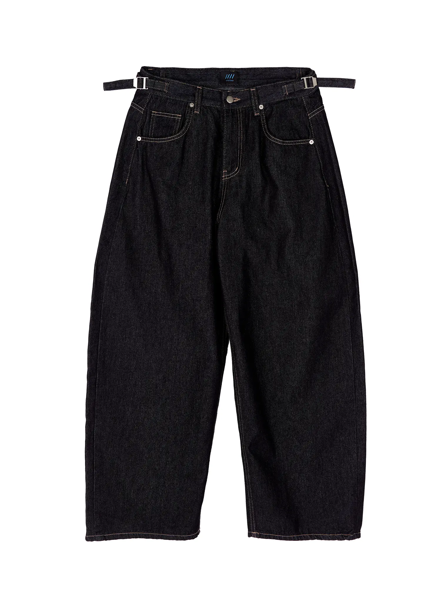 Aitana Eco Print Wide Leg Raw Denim Jeans CA515 - Image 11