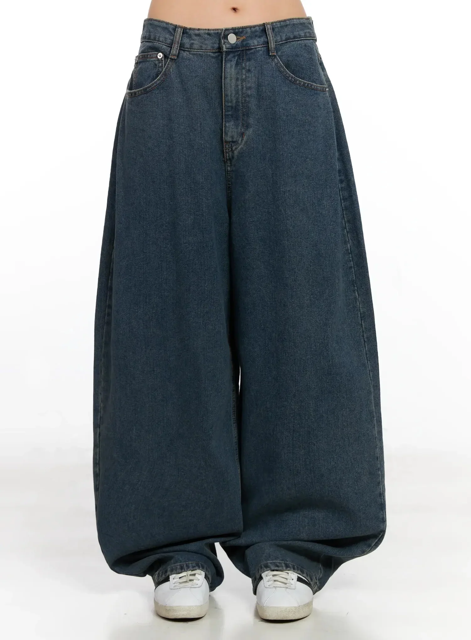 Aleena Mid-Wash Baggy Jeans IN528