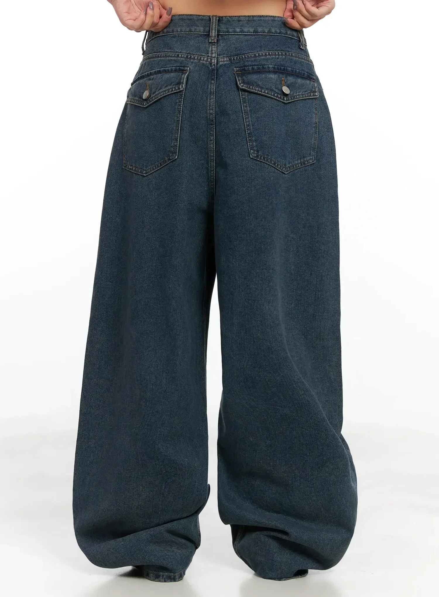 Aleena Mid-Wash Baggy Jeans IN528 - Image 11