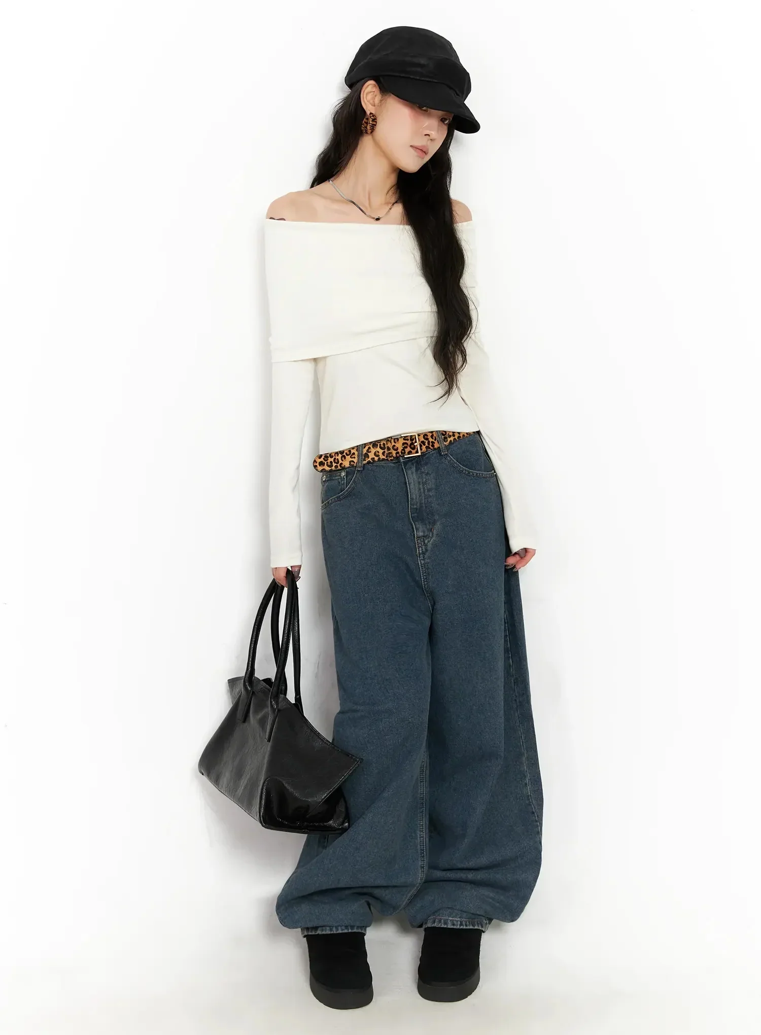 Aleena Mid-Wash Baggy Jeans IN528 - Image 2
