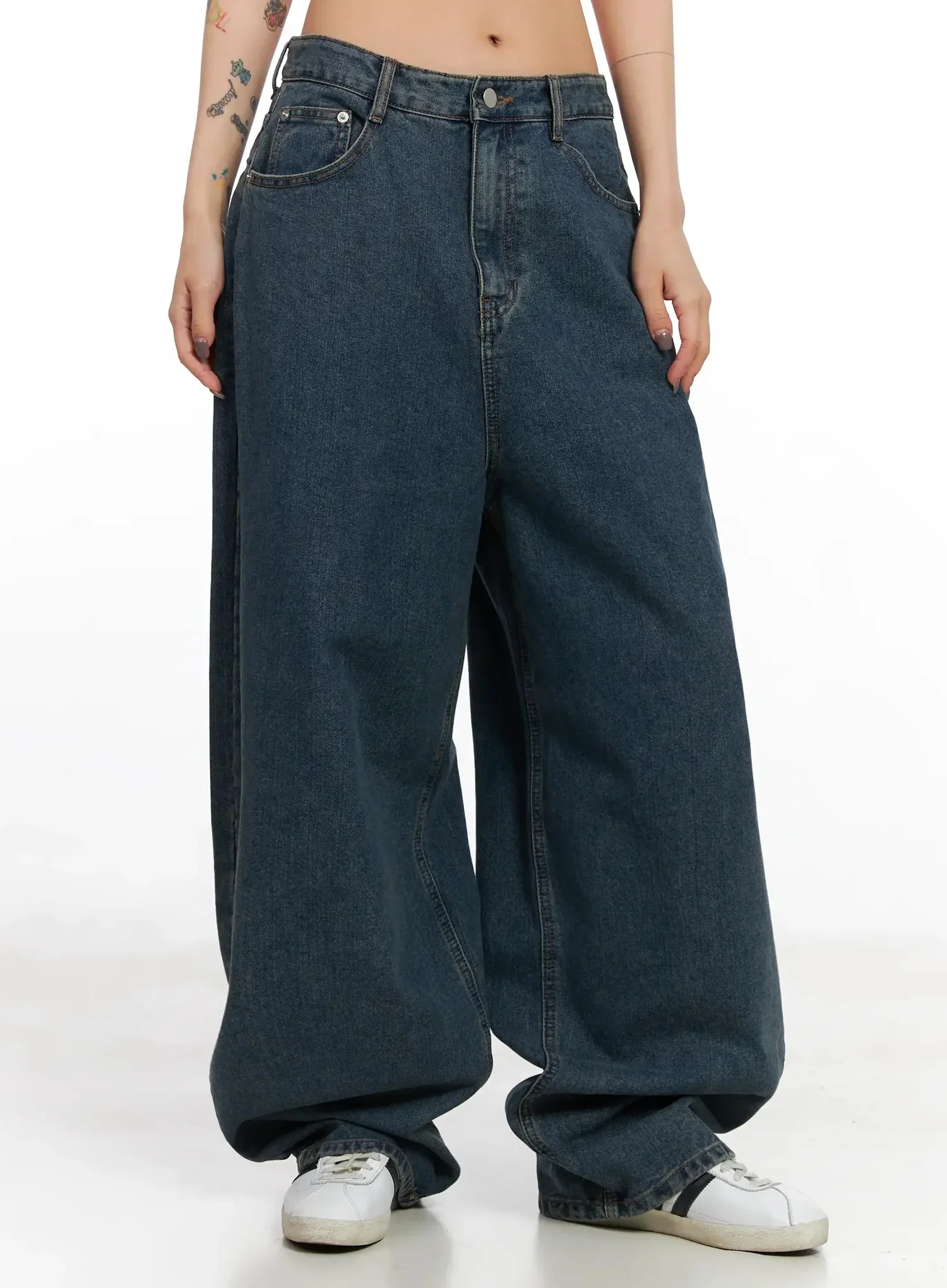 Aleena Mid-Wash Baggy Jeans IN528 - Image 5