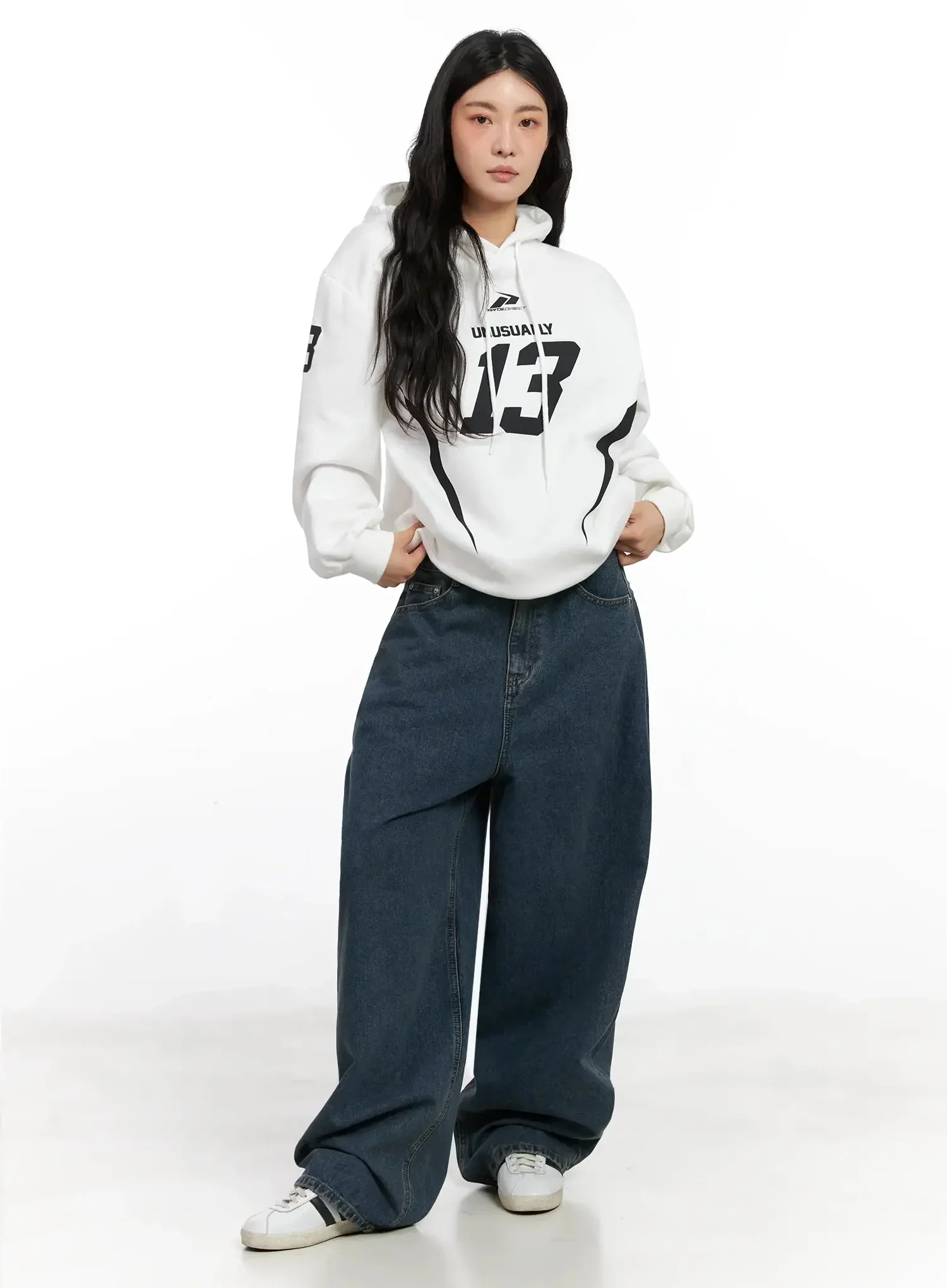 Aleena Mid-Wash Baggy Jeans IN528 - Image 7