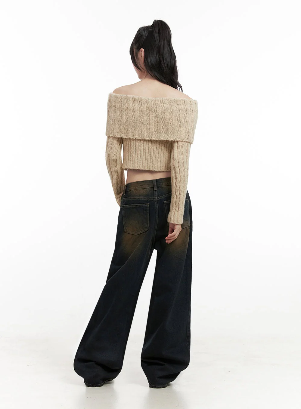 Alexia Washed Denim Wide-Leg Jeans ID402 - Image 9