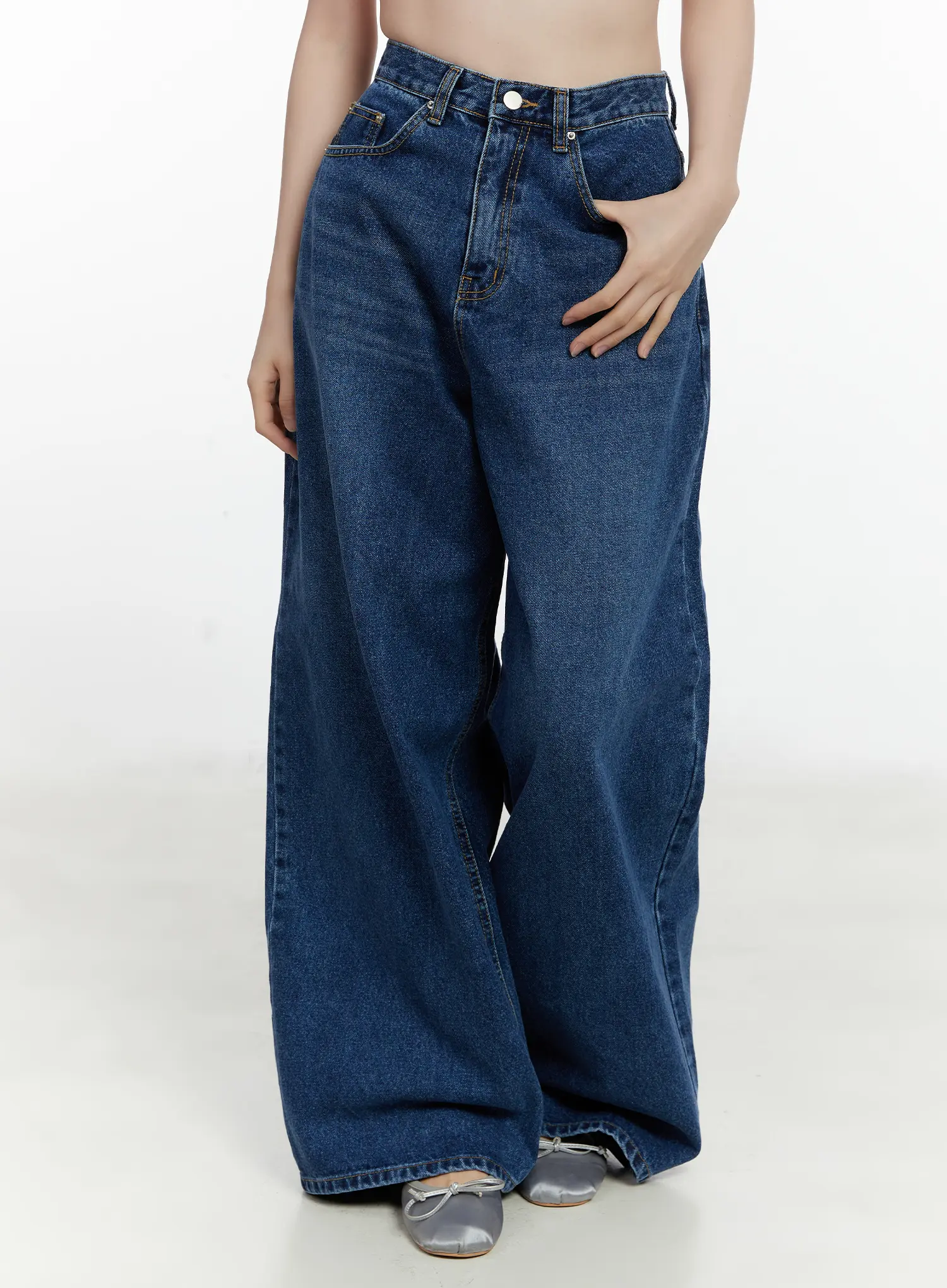 Alivia Casual Wide Leg Jeans F502 - Image 2
