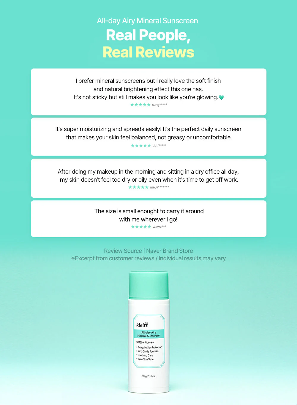 All-day Airy Mineral Sunscreen (60g) - Image 4