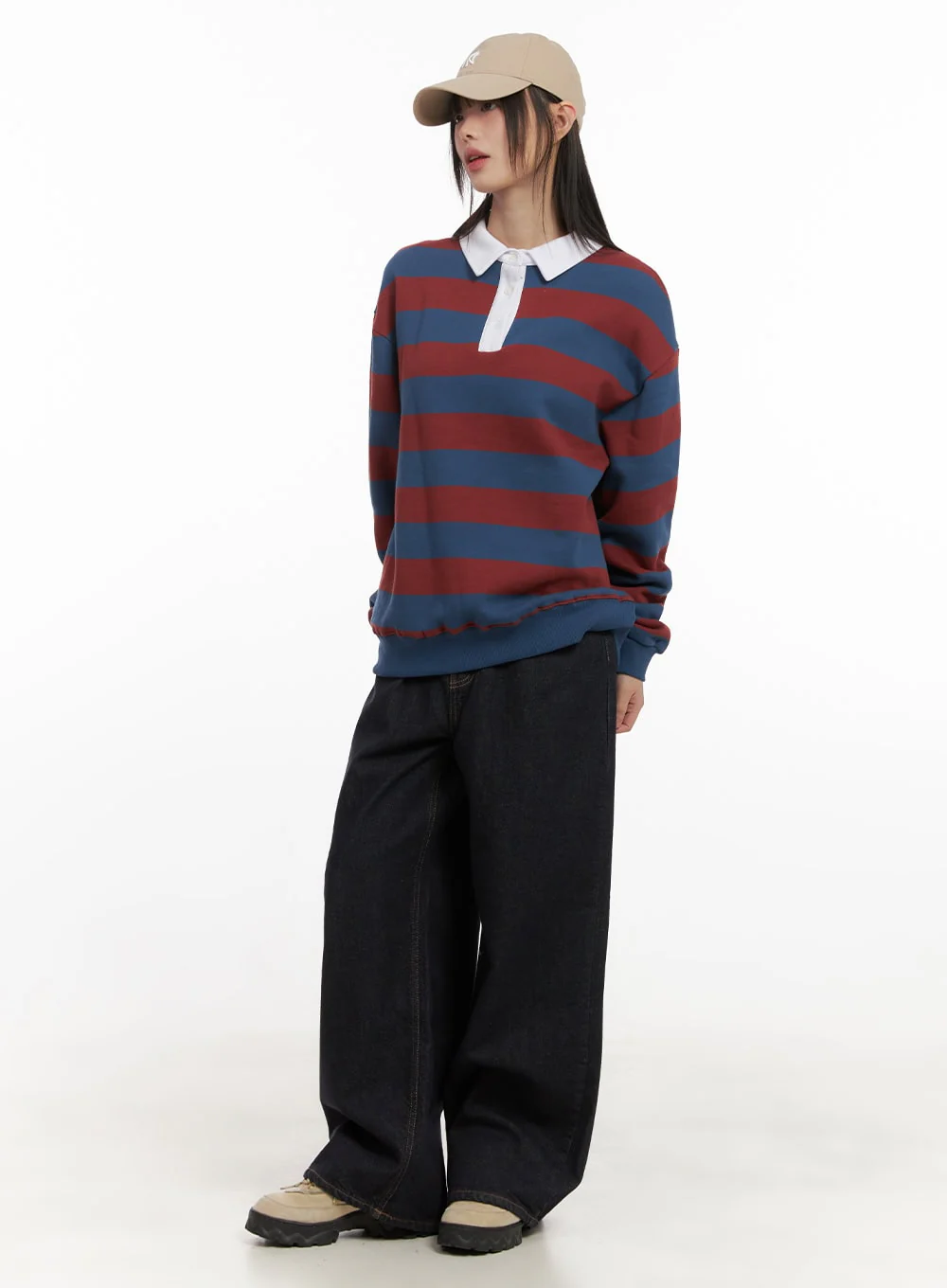 Allie Stitched Wide-Leg Jeans CD430 - Image 2
