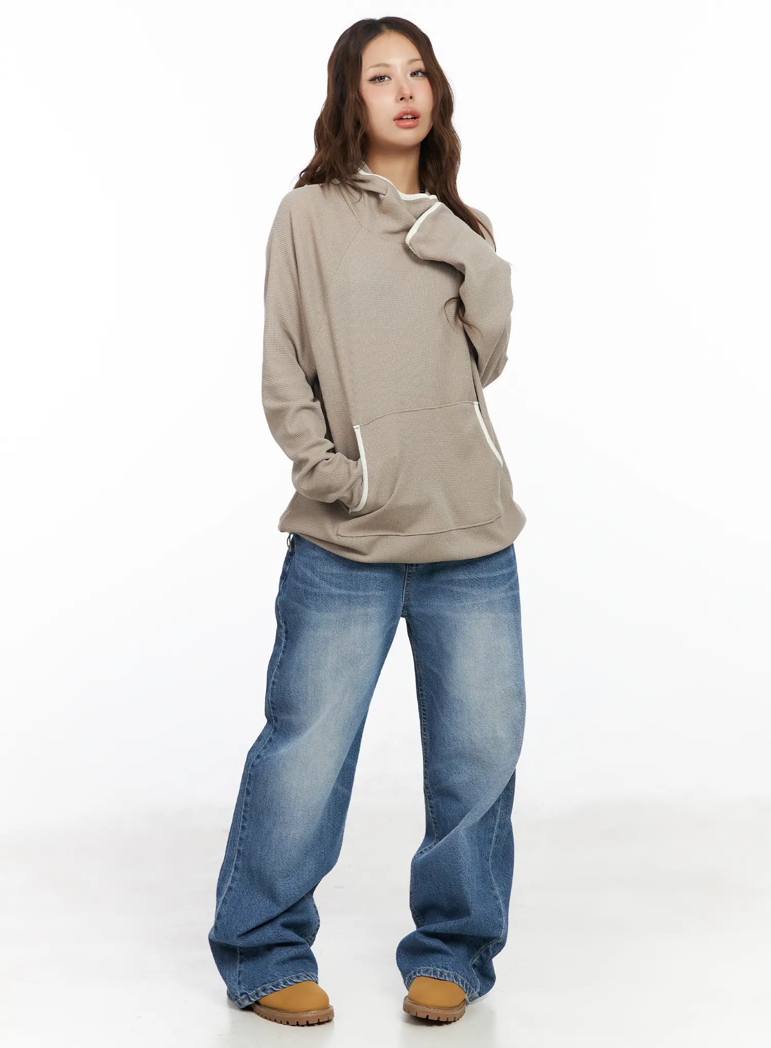 Alora Vintage Washed Wide Leg Jeans CF513 - Image 3