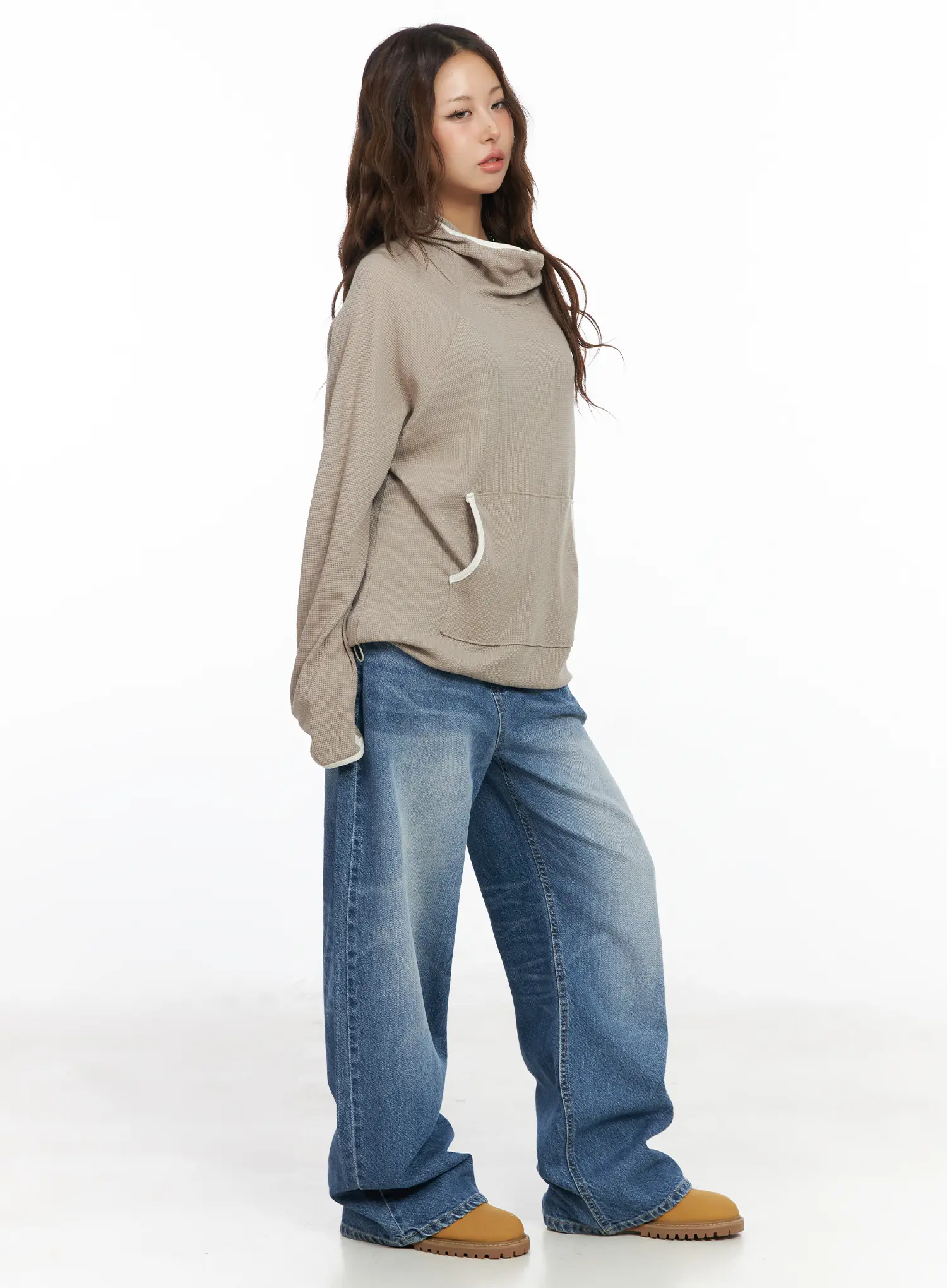 Alora Vintage Washed Wide Leg Jeans CF513 - Image 6