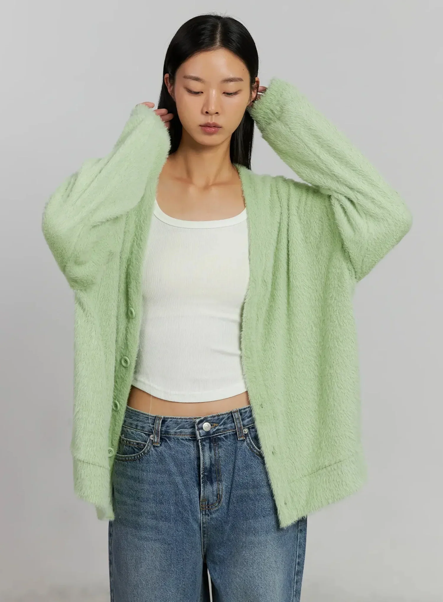 Alpaca Knit Cardigan IJ505 - Image 8