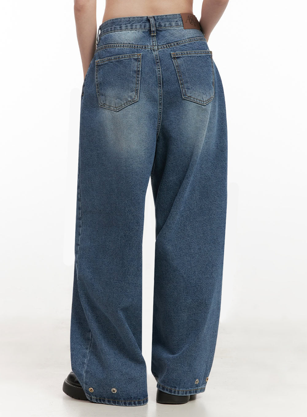 Alyssa Washed Wide-Fit Jeans IJ527 - Image 10