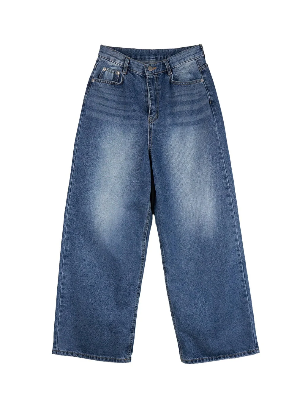 Alyssa Washed Wide-Fit Jeans IJ527 - Image 12