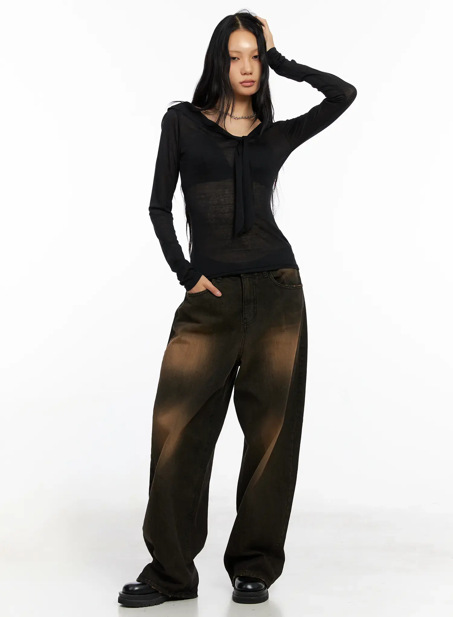 Analia Washed Wide-Leg Jeans CO529 - Image 2