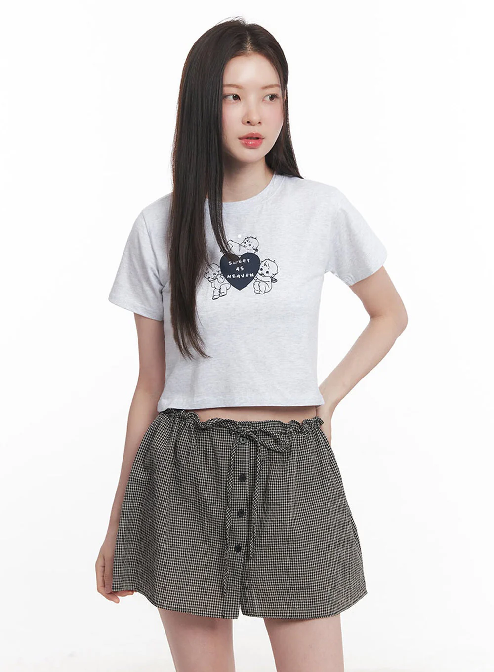 Angel Graphic Crop Top IY513 - Image 7
