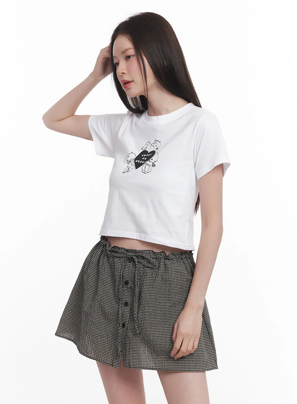 Angel Graphic Crop Top IY513 - Image 8