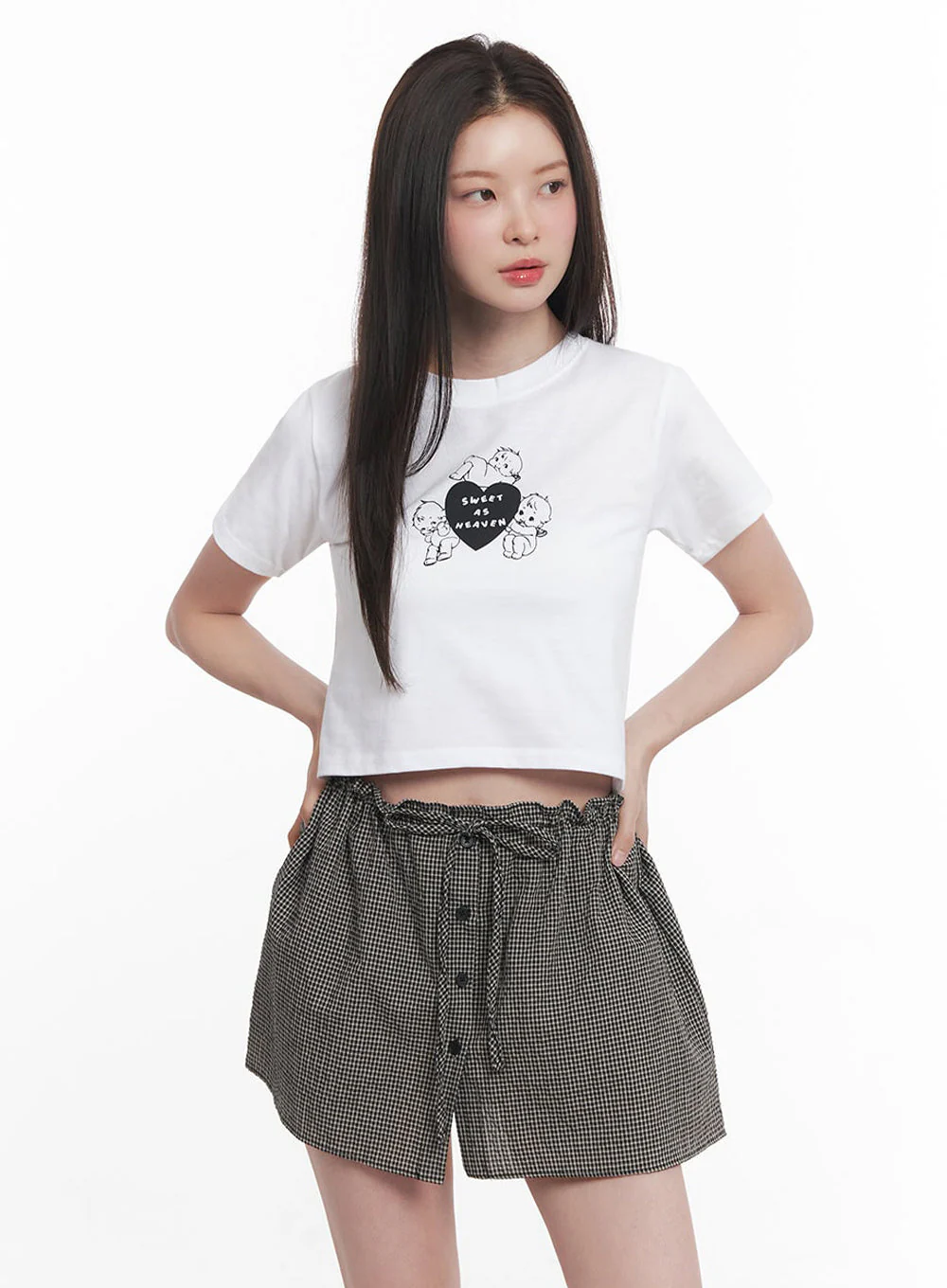 Angel Graphic Crop Top IY513 - Image 9