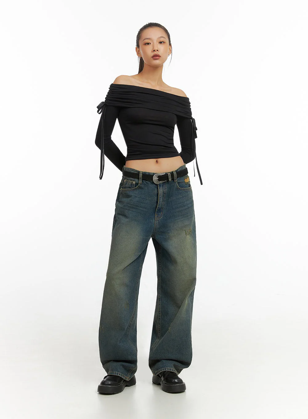 Anya Wide Fit Denim Jeans IO409 - Image 5