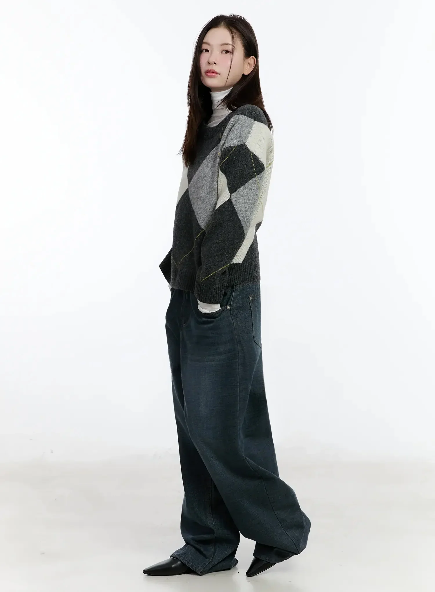 Argyle Pattern Knit Sweater ID526 - Image 9