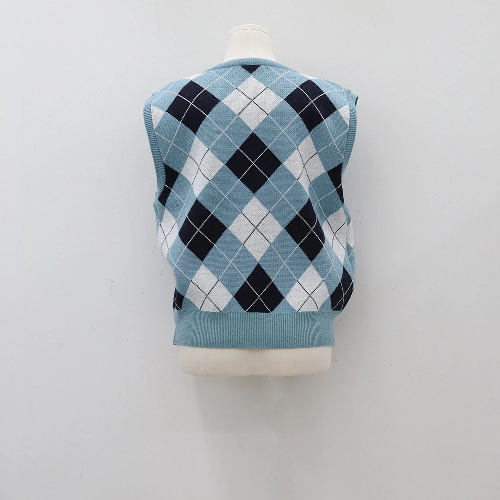Argyle Pattern Vest C1703 - Image 22