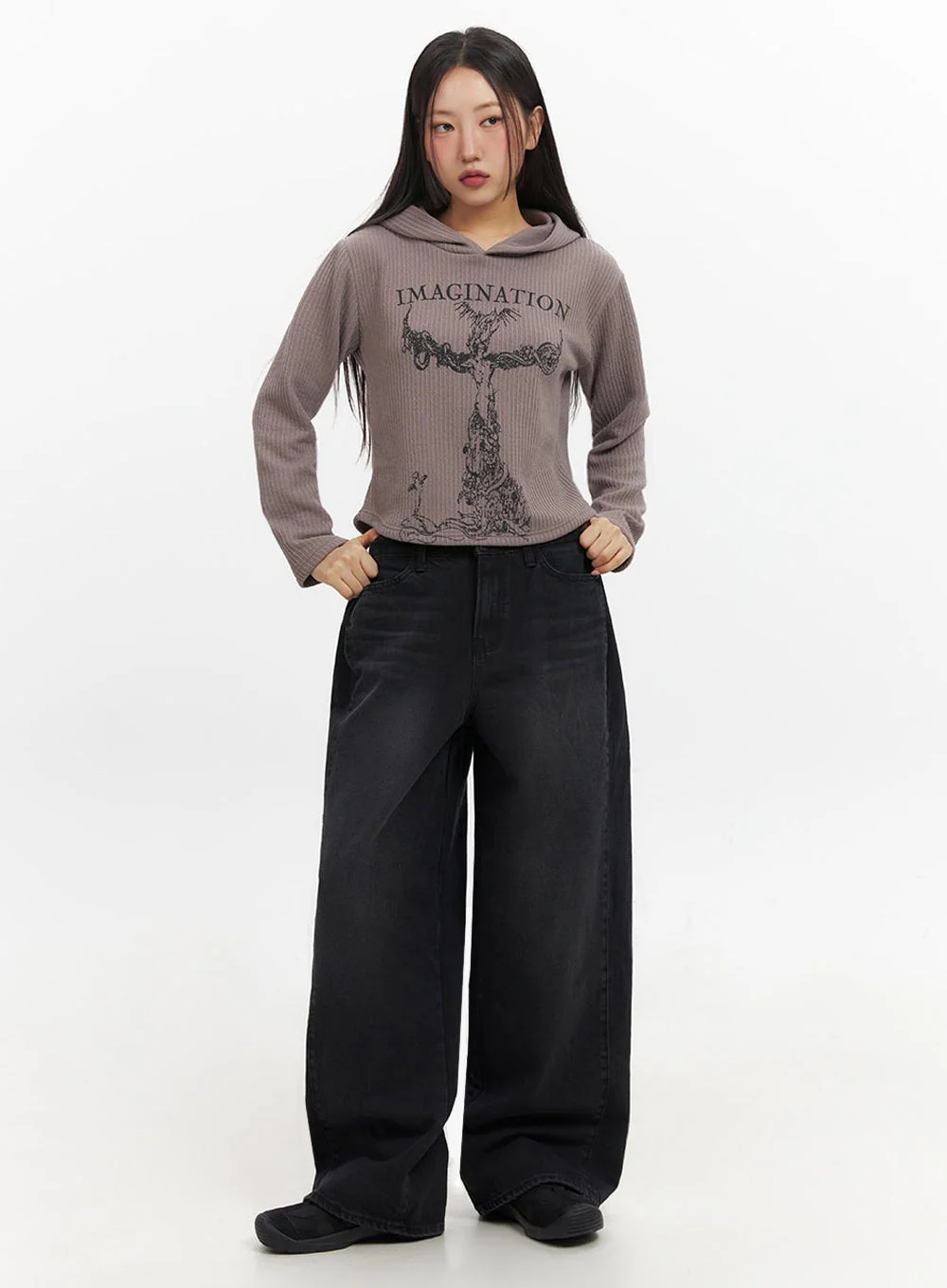 Ashly Wide-Leg Jeans IF511 - Image 3