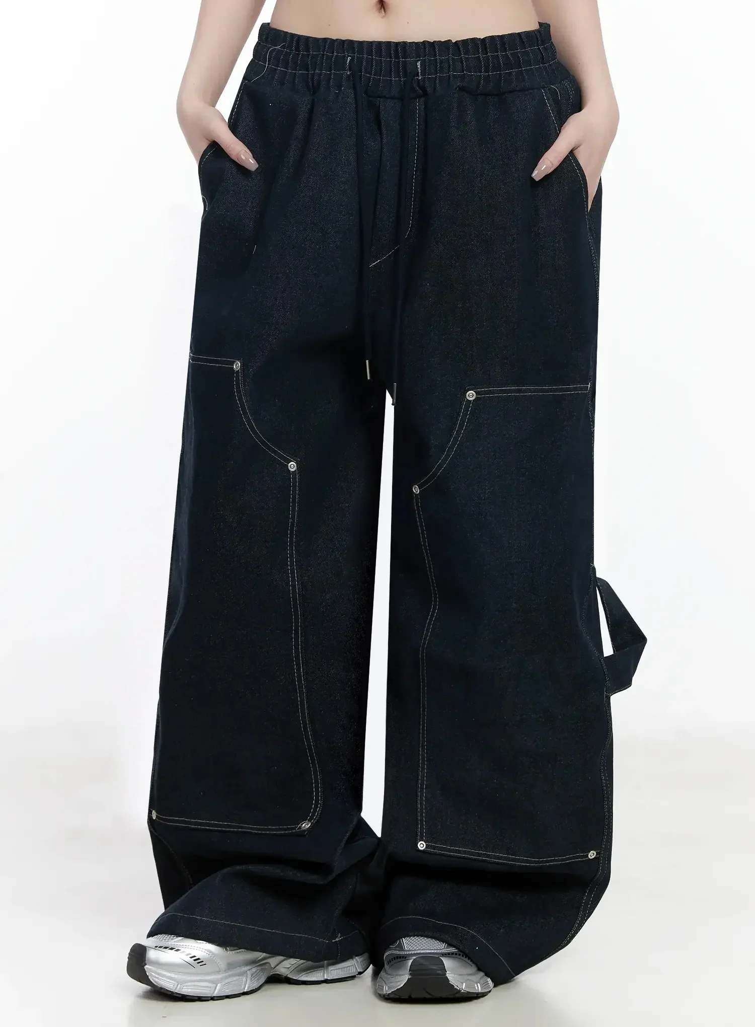Ashlyn Carpenter Wide-Leg Jeans IJ528 - Image 5