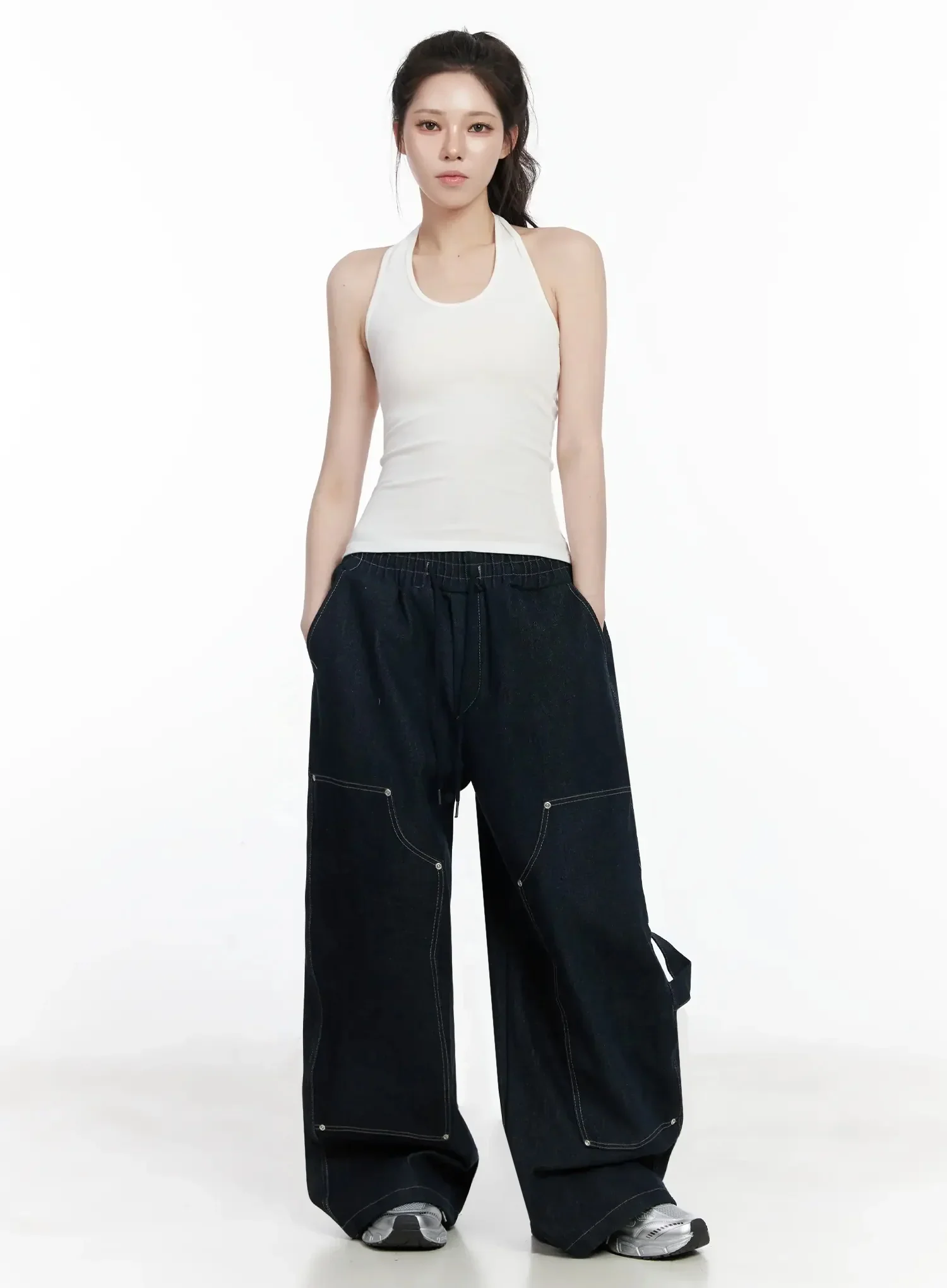 Ashlyn Carpenter Wide-Leg Jeans IJ528 - Image 6