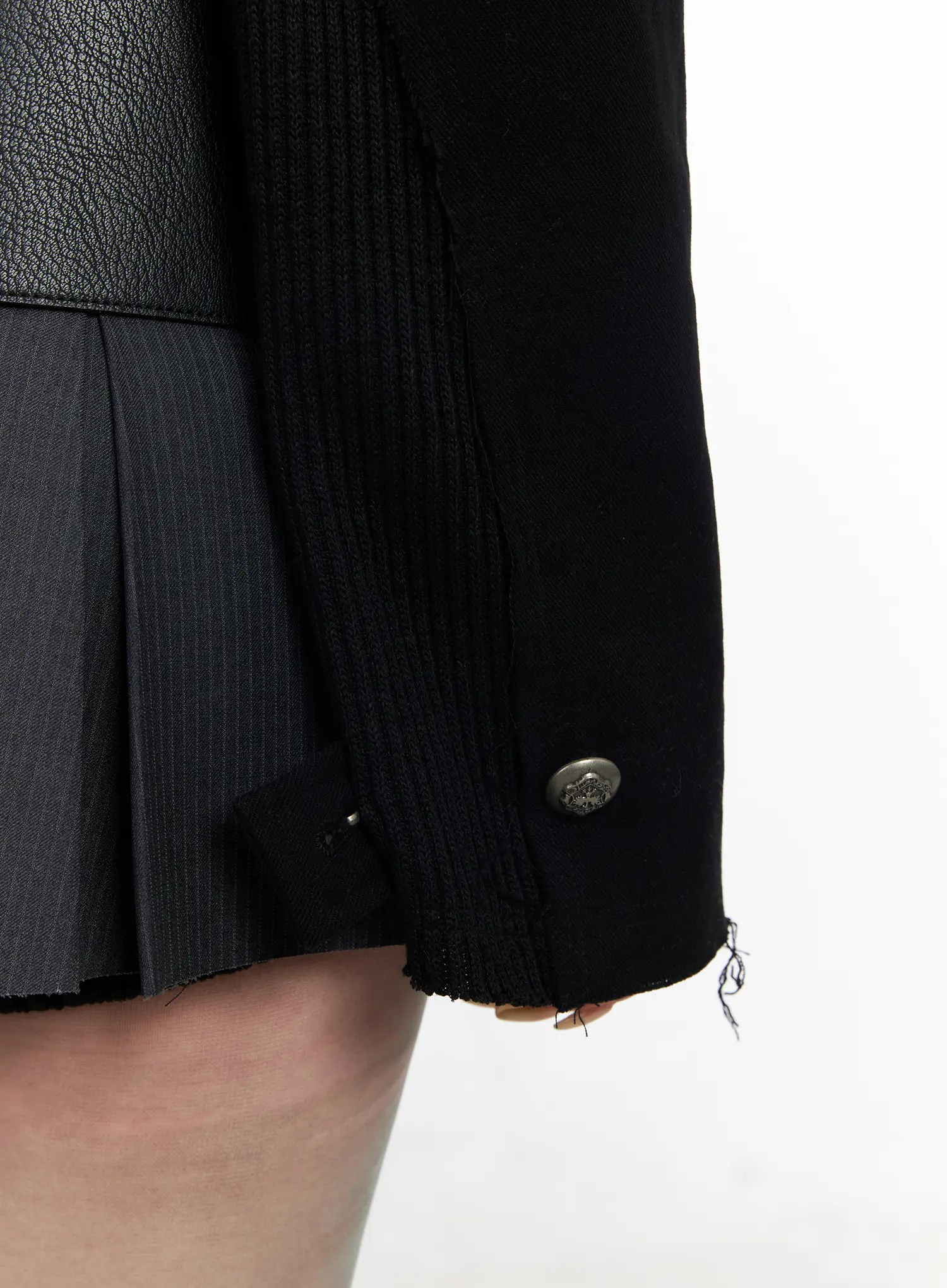 Asymmetric Button-Detail Hoodie CF527 - Image 6