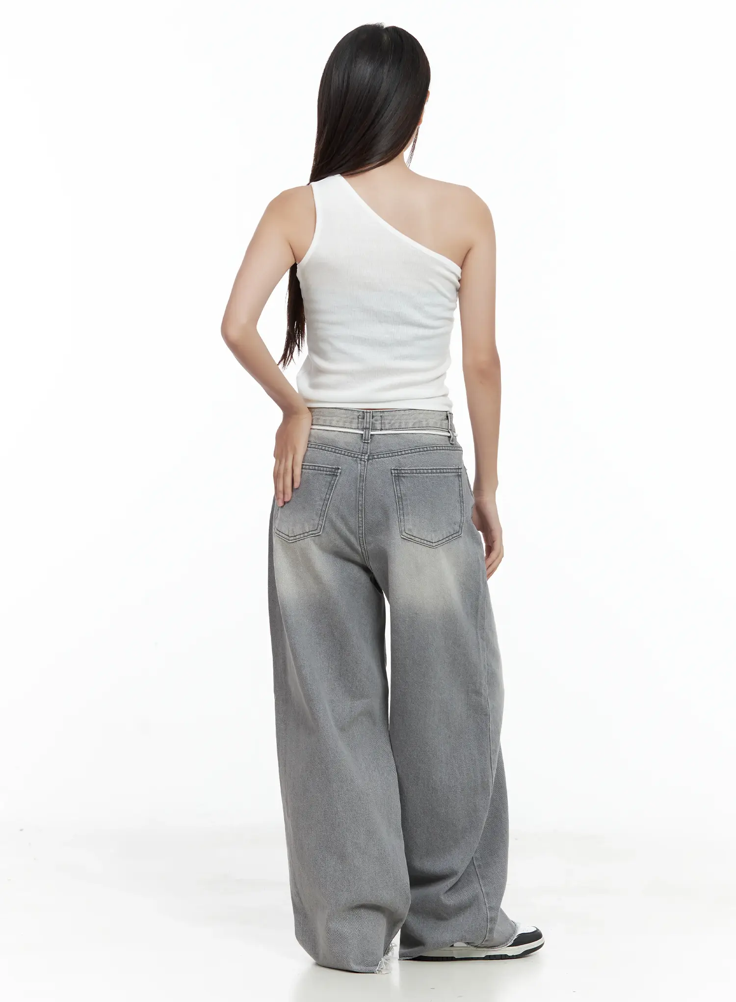 Asymmetric Graphic One-Shoulder Tank CL509 - Image 6