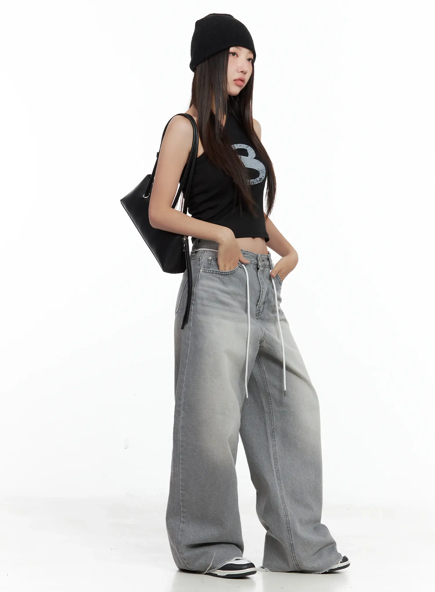 Asymmetric Graphic One-Shoulder Tank CL509 - Image 7