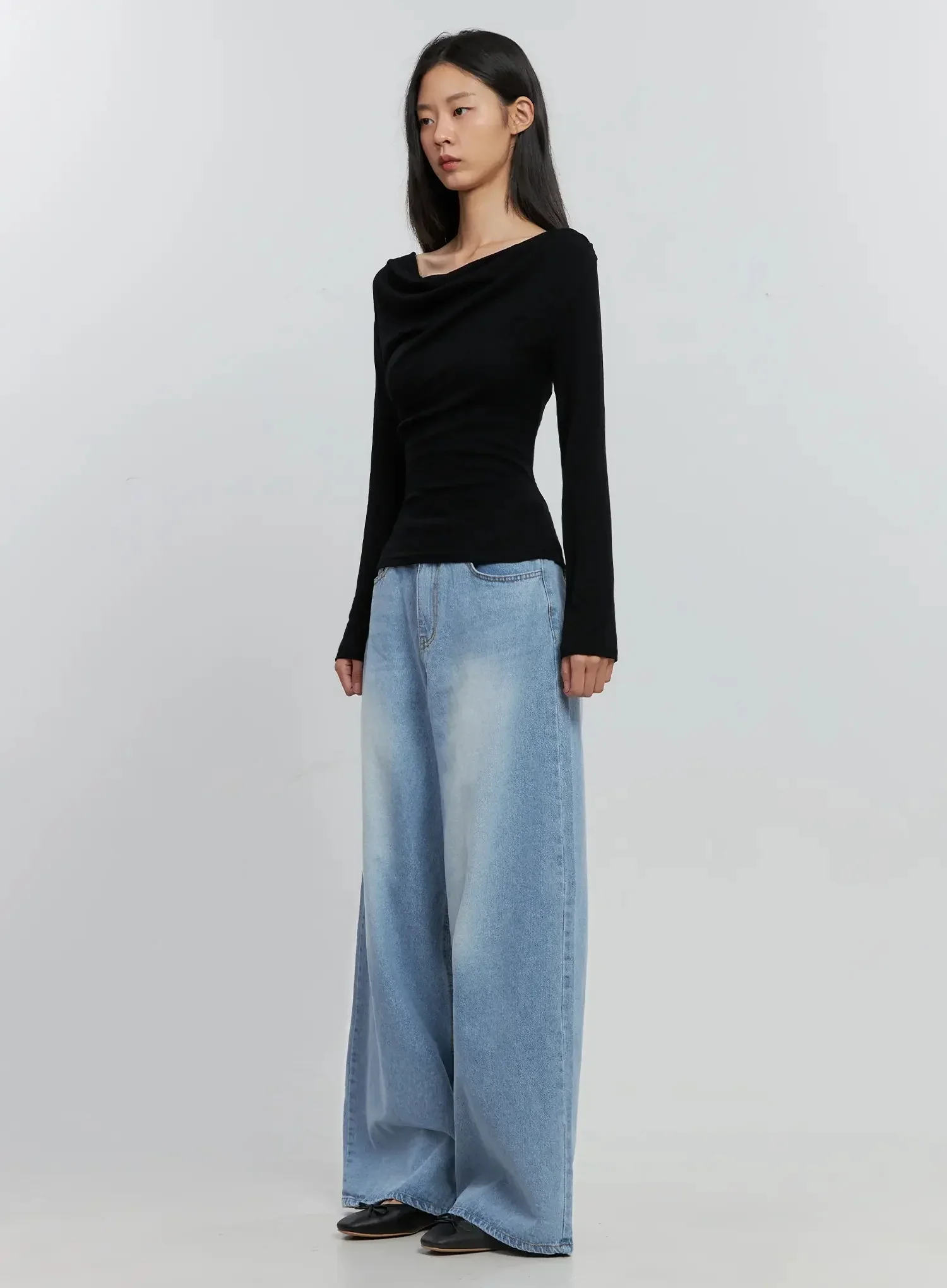 Asymmetric Long Sleeve Top IS516 - Image 14