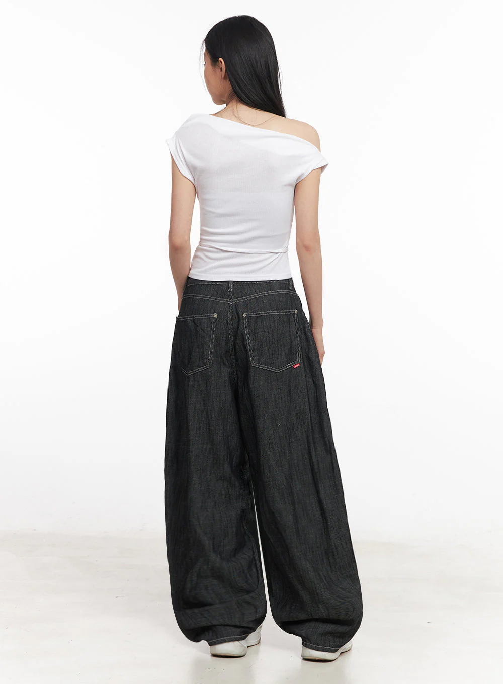 Asymmetric Short Sleeve Wrap Shirt IY516 - Image 10