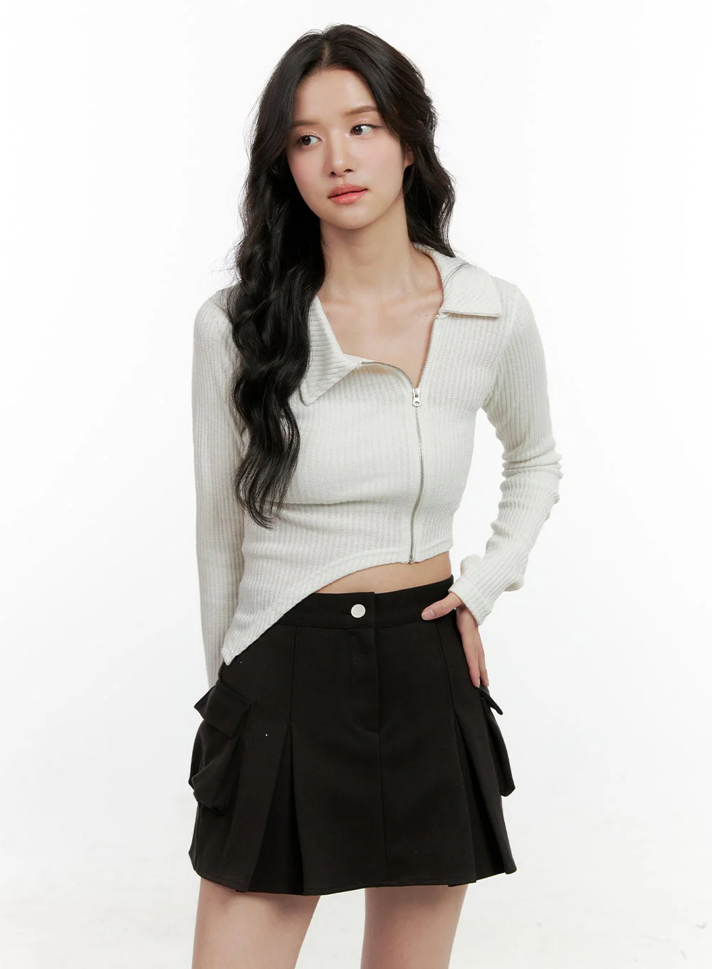 Asymmetric Slim Fit Cardigan ON404 - Image 8