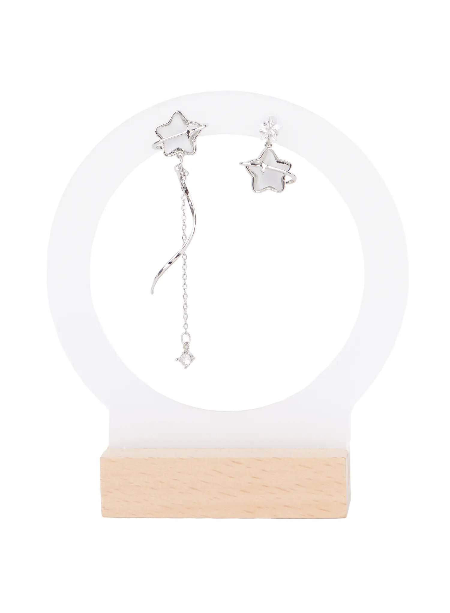 Asymmetric Star Earrings CJ523 - Image 5