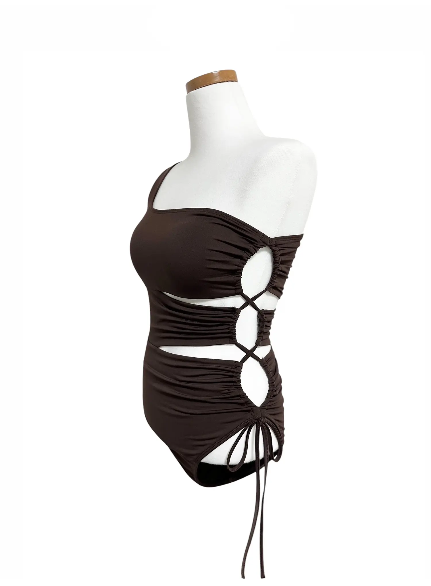 Asymmetric Strappy One Piece Swimsuit IY514 - Image 6