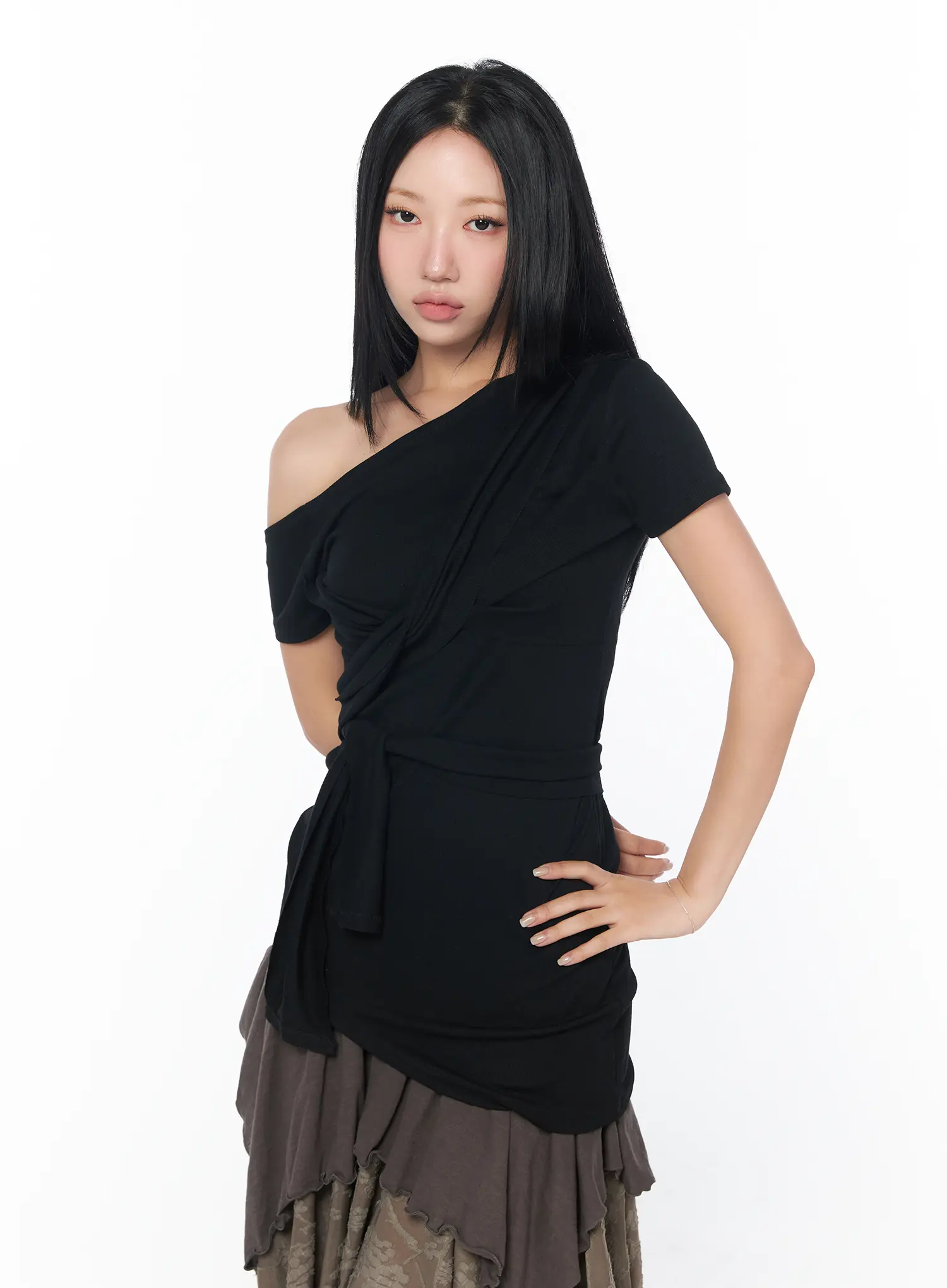 Asymmetric Tie Wrap Top CY513 - Image 10