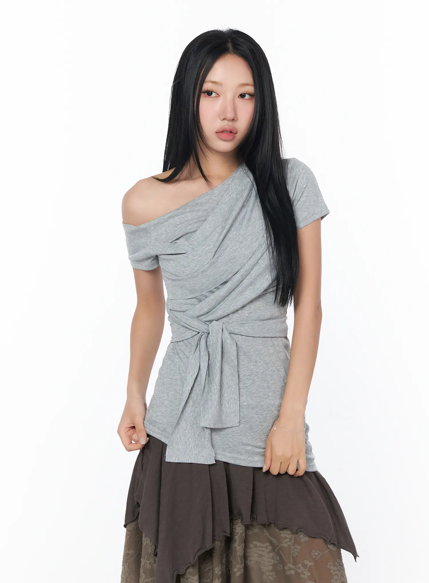 Asymmetric Tie Wrap Top CY513 - Image 11