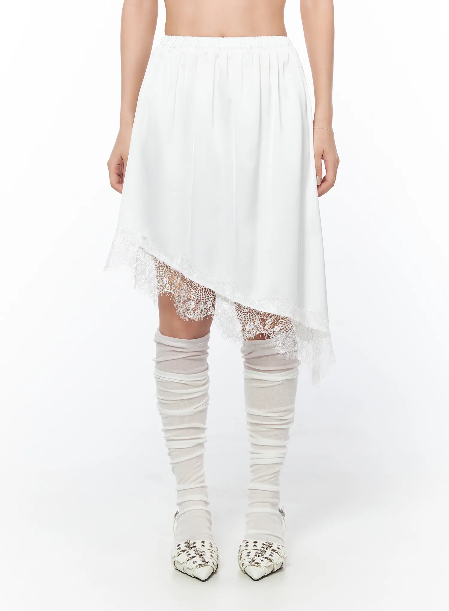 Asymmetrical Lace Midi Skirt CY512 - Image 12