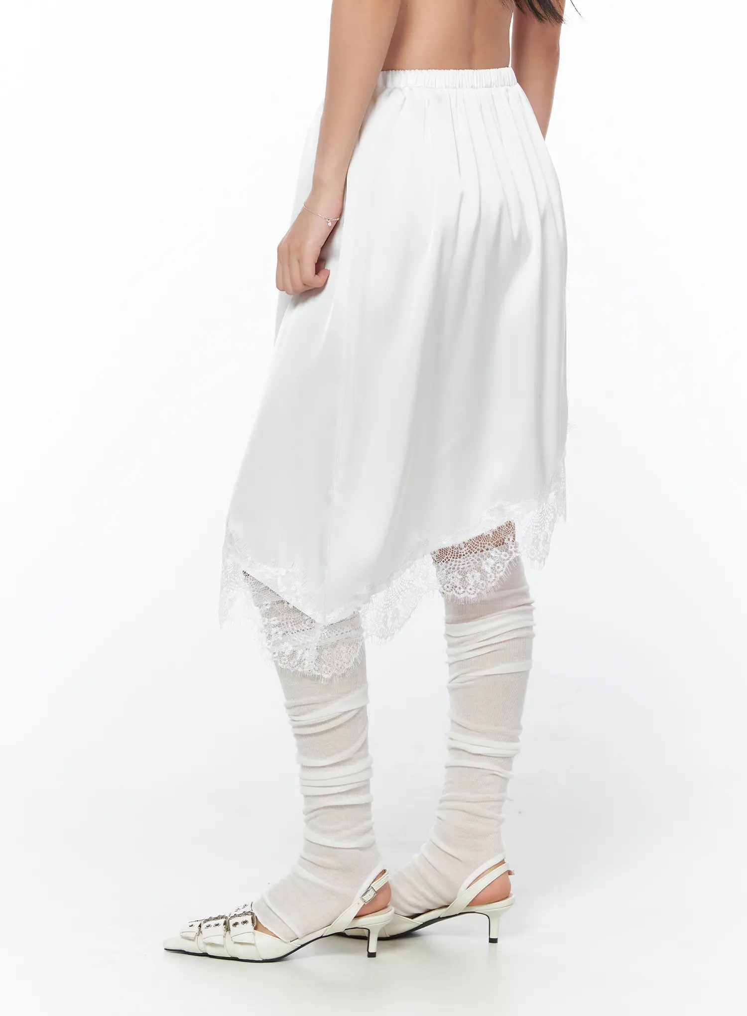 Asymmetrical Lace Midi Skirt CY512 - Image 4