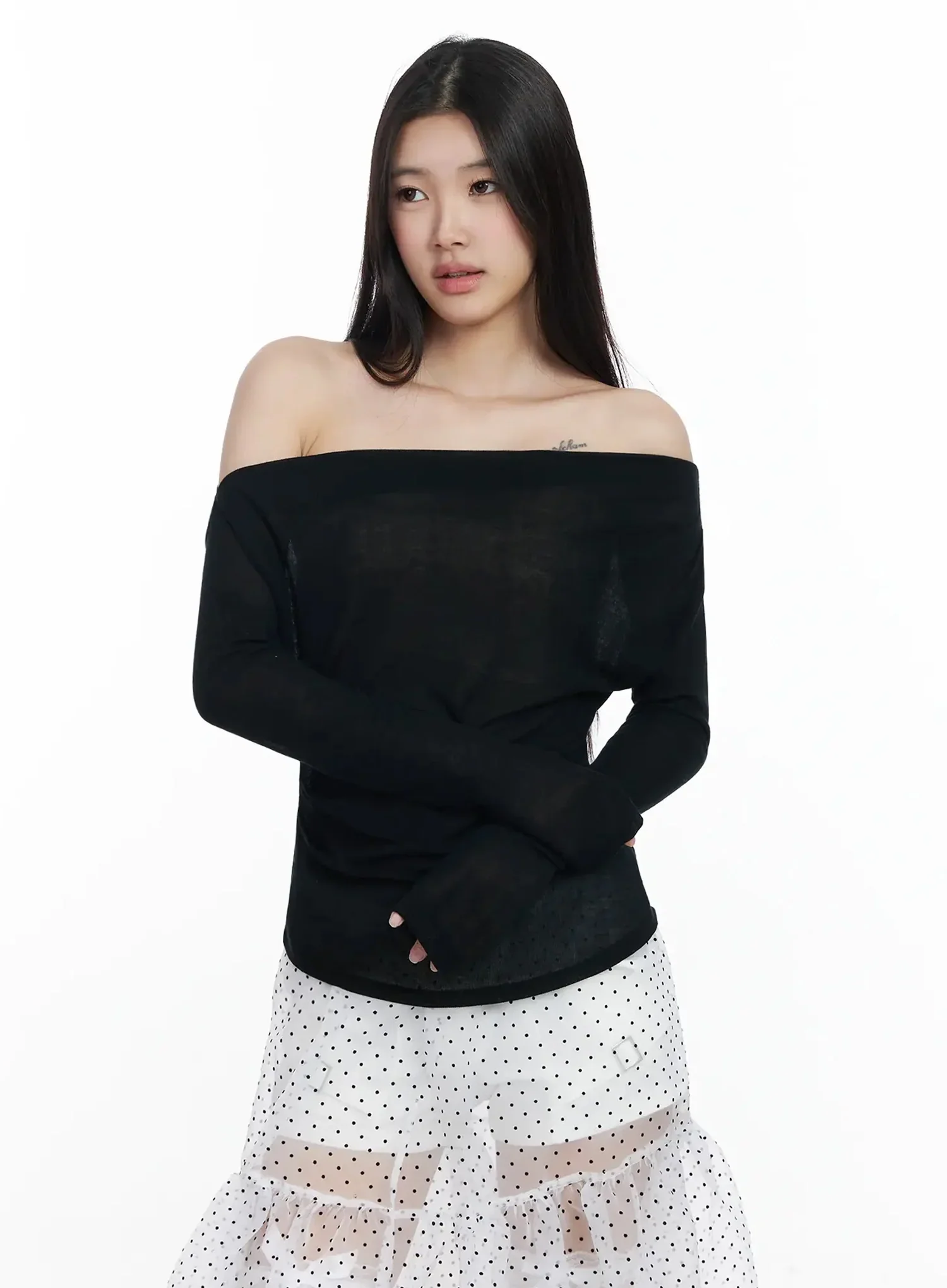 Asymmetrical Off-Shoulder Top IM504 - Image 7