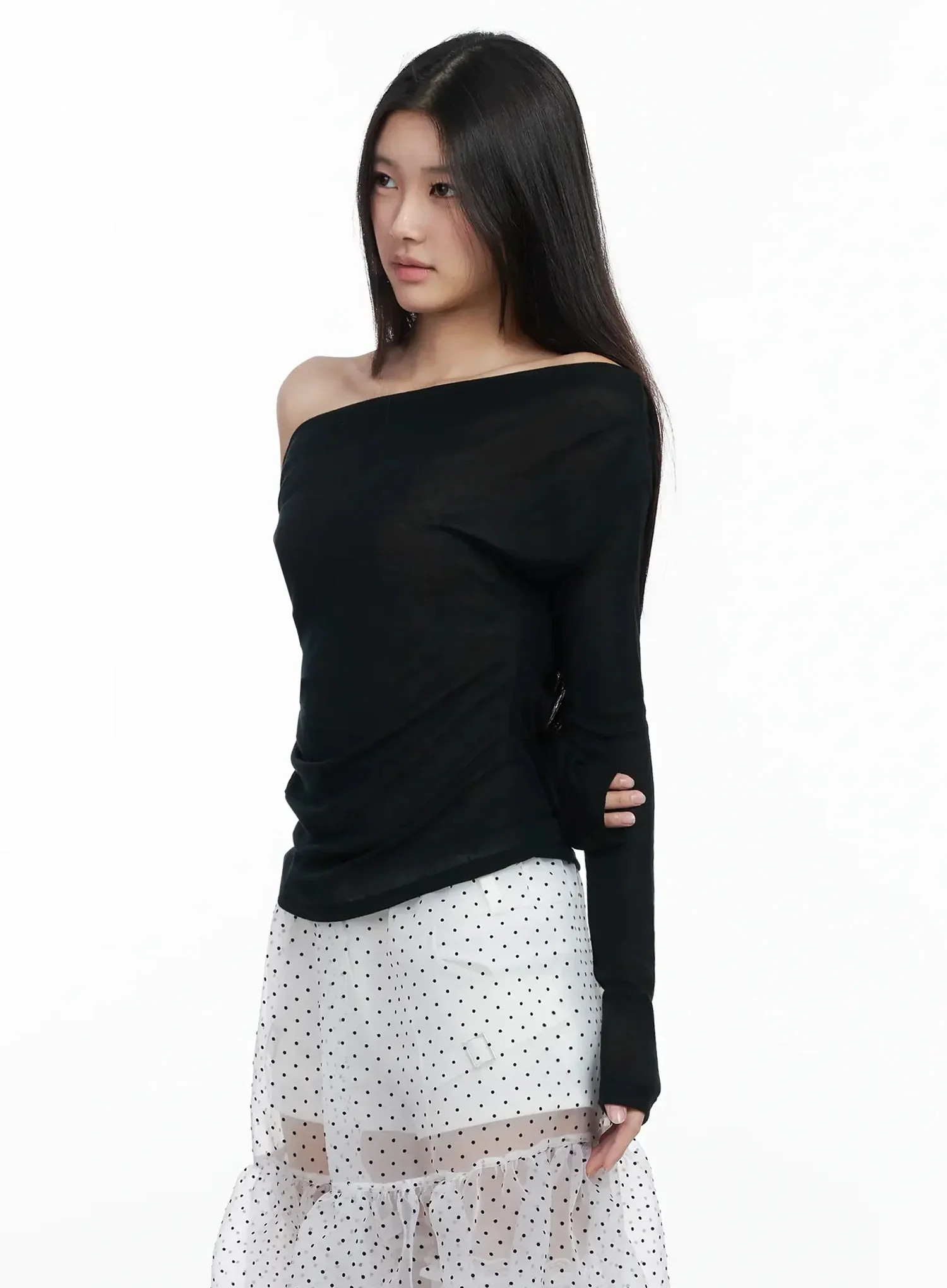 Asymmetrical Off-Shoulder Top IM504 - Image 8